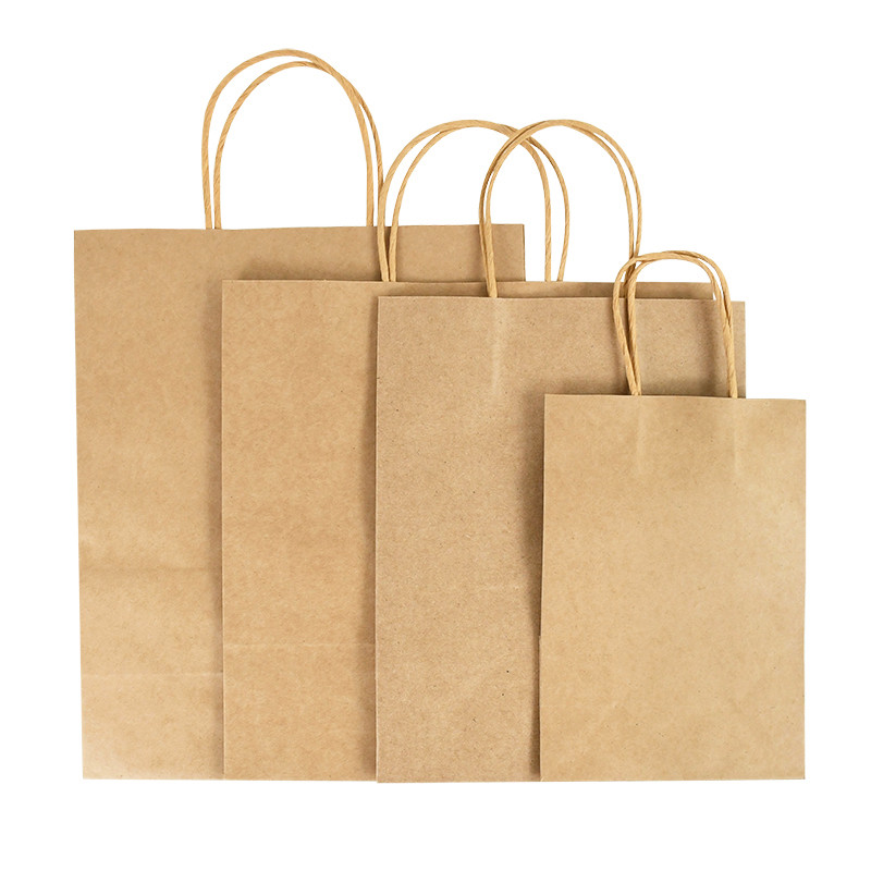 

5Pcs Large Kraft Paper Gift Bags Vegetable Fruit Candy Packing Bag Birthday Wedding Gift For Guest Home Storage Supplies
