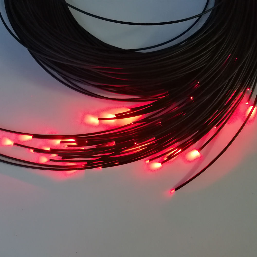 End Emitting 2mm PMMA Fiber Optic Lighting Cable with PVC Jacketed Swimming or Outerdoor Waterproof 