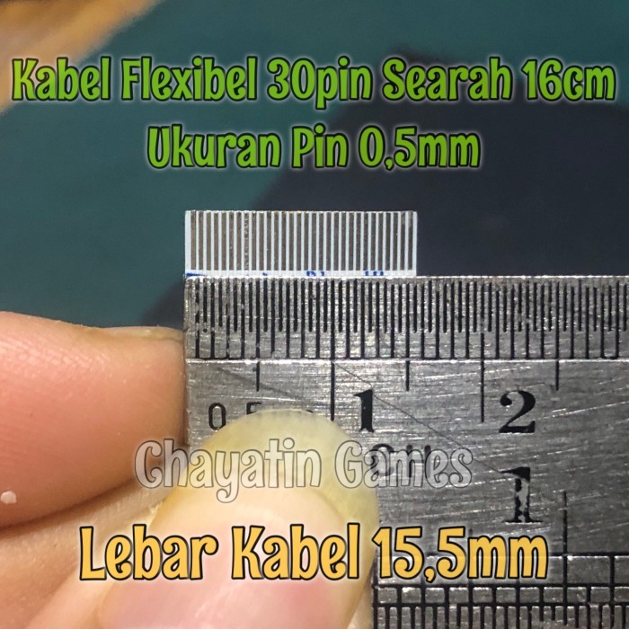 Kabel Flexibel 30 Pin Halus Searah Panjang 16cm - Ukuran Pin 0,5mm