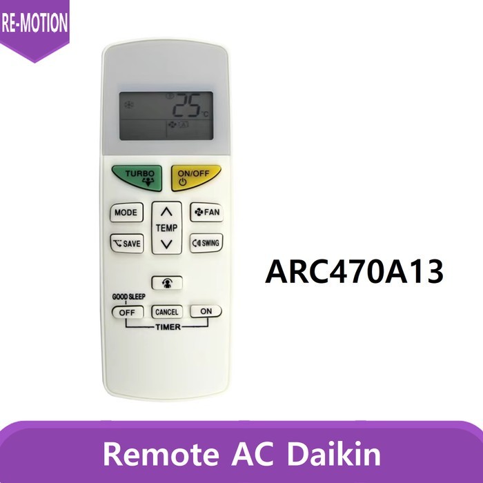Remote Ac Daikin ARC470A13 ARC470A16