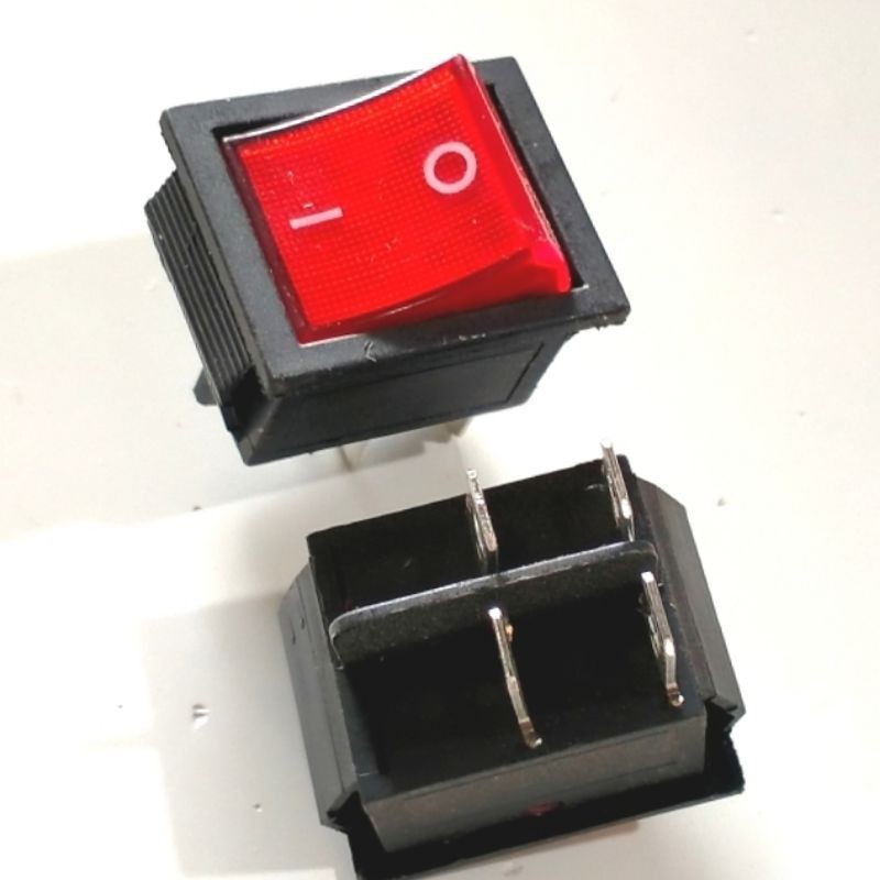 SWITCH ON OFF 4 CABANG / SAKLAR TOMBOL POWER Aktif / SWITCH 4 KAKI