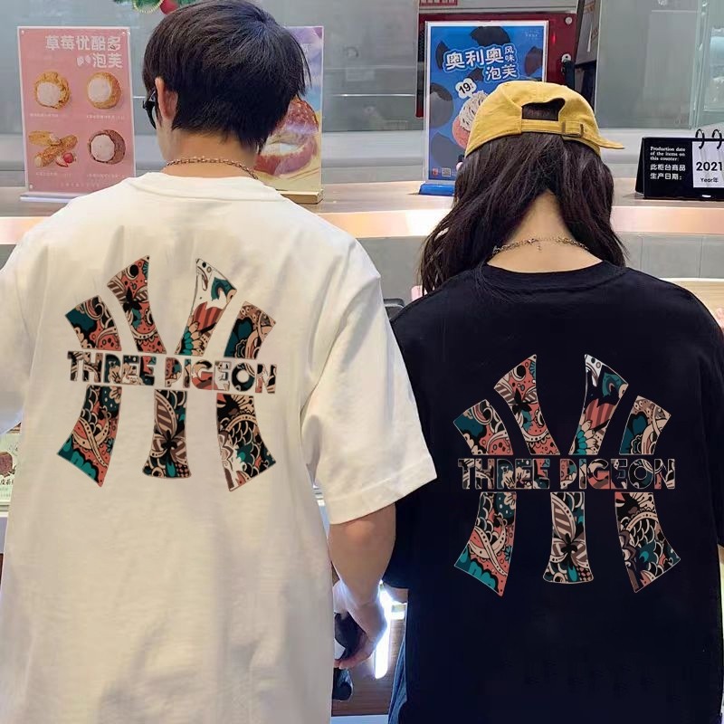 Mode Korea NY New York baju kaos pria T-shirt wanita t shirt pria couple pasangan oversize couple