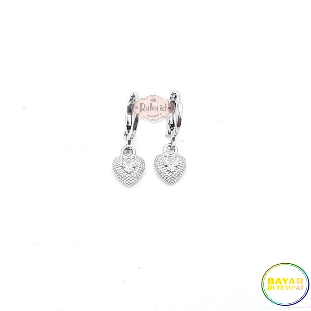 Anting Wanita Anti Karat Anting Korea Anting Clip Motif Love Ukir 1206