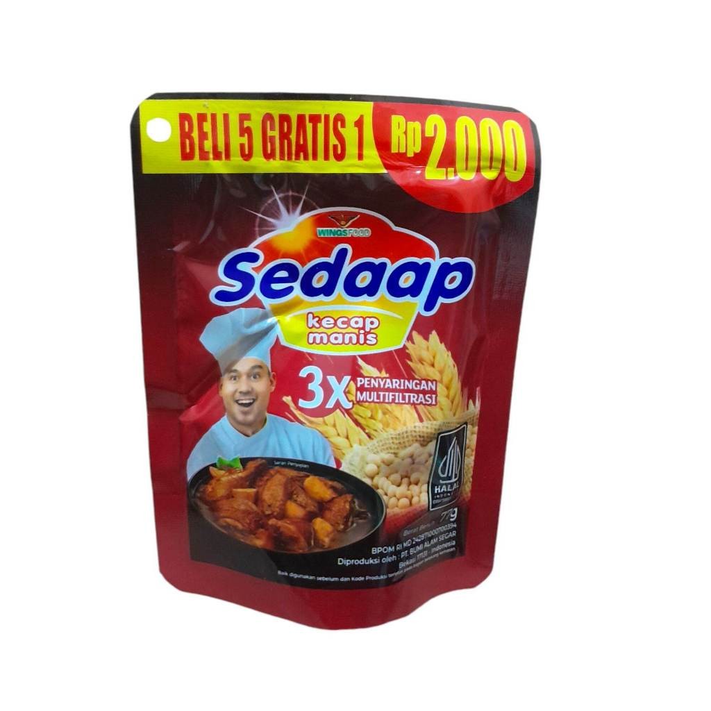 

A611-Kecap Sedaap 77gr kecap manis Pouch kecil Serbaguna