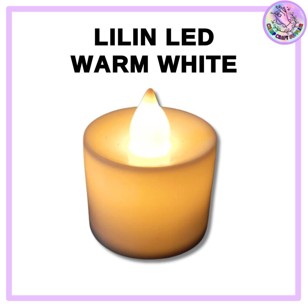 Lilin LED / Lilin Elektrik Baterai warm white