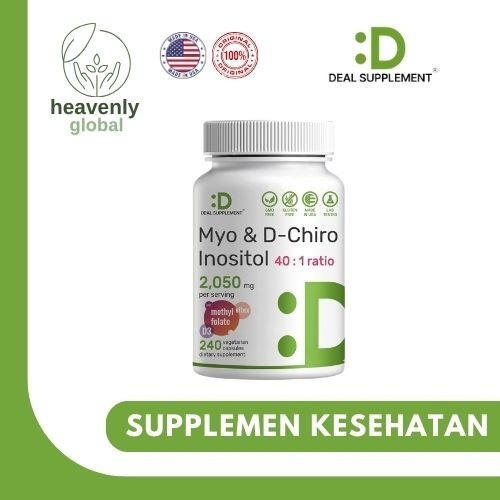 Deal Supplement Myo-Inositol & D-Chiro Inositol 2,050mg - 240 Vegetarian Capsules,  Non-GMO