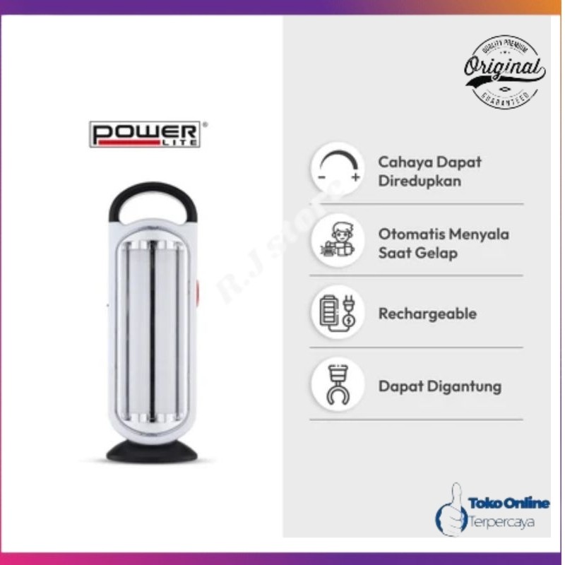 Powerlite Lampu Darurat Rechargeable Long/lampu emergency/lampu darurat