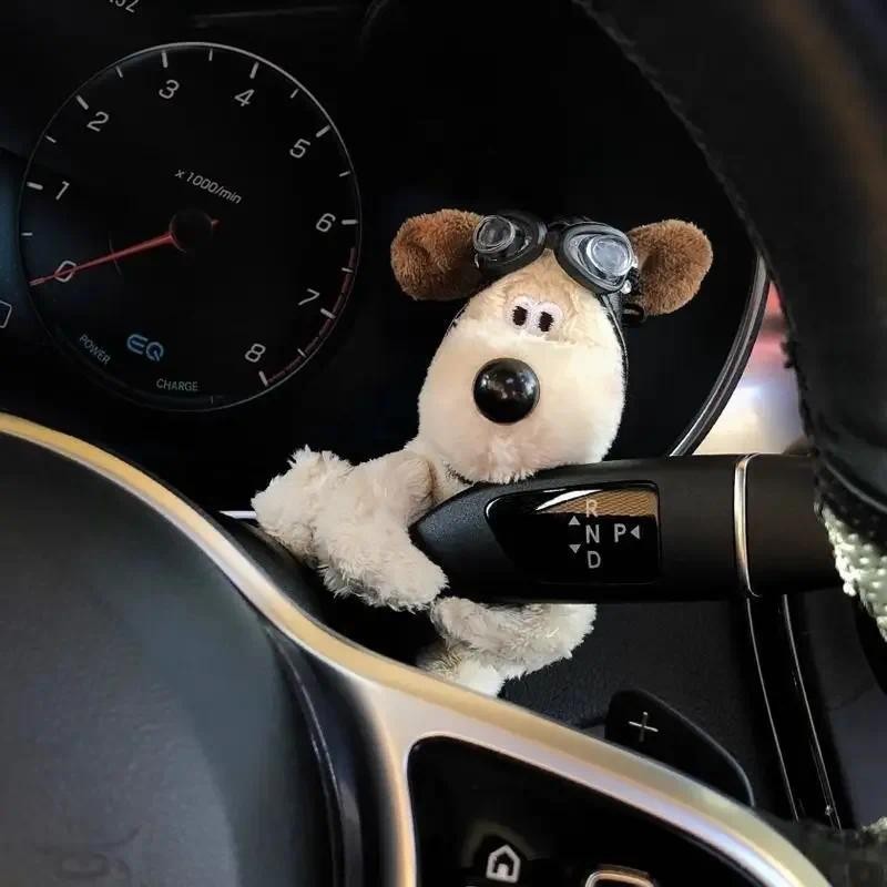 

Cute doll dog car shield decoration car turn signal wiper figure decoration car accessories female