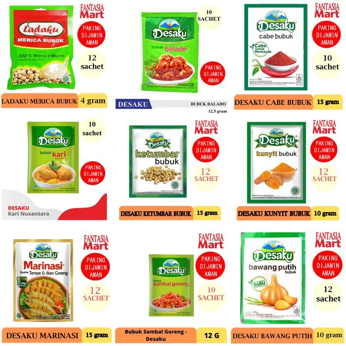 

ANEKA BUMBU BUBUK REMPAH PACK FUN CORNER DENGAN PAKING AMAN