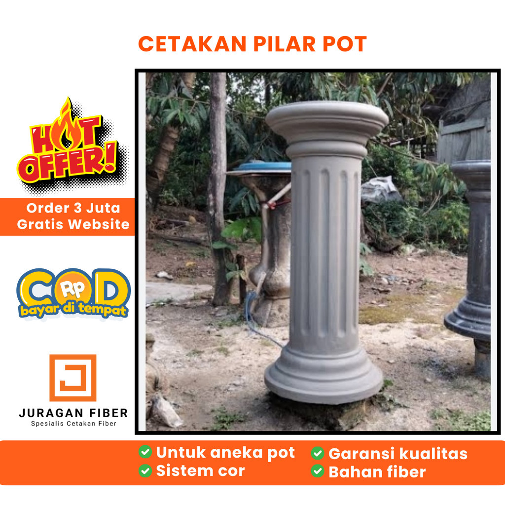 Cetakan Pilar Bonsai Tinggi 70cm / Pilar Pot Bunga Semen / Pot Bonsai / Pilar Bonsai