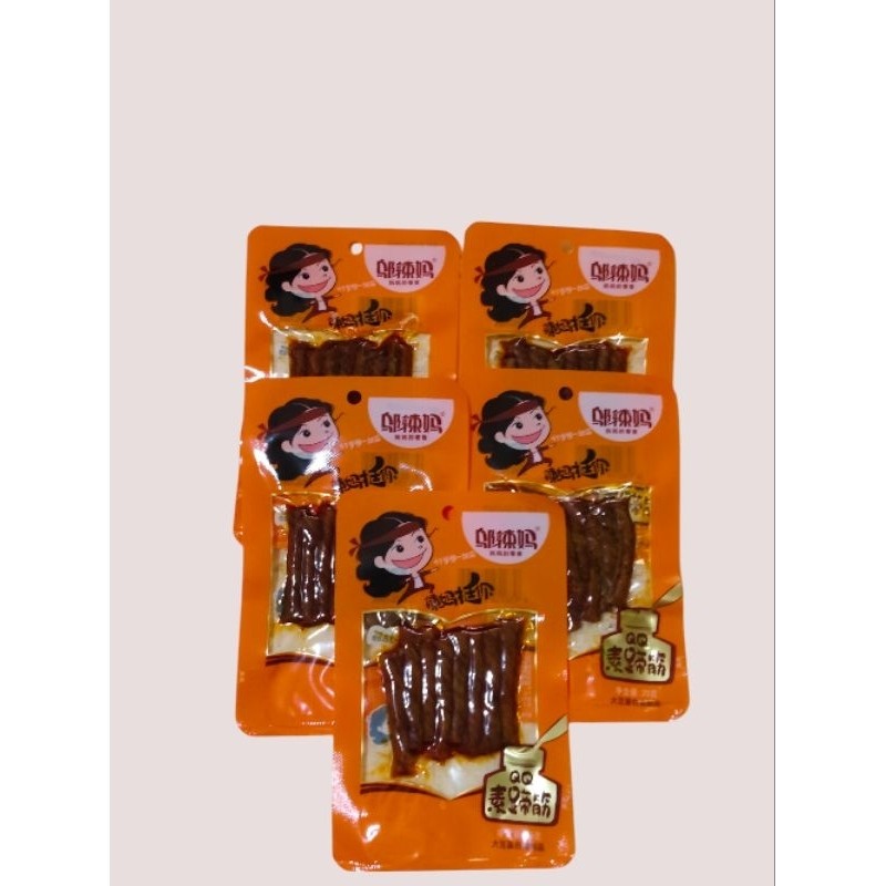 

Paket 5 pcs Camilan Snack Pedas Tendon mini 25 g Snack Pedas Viral