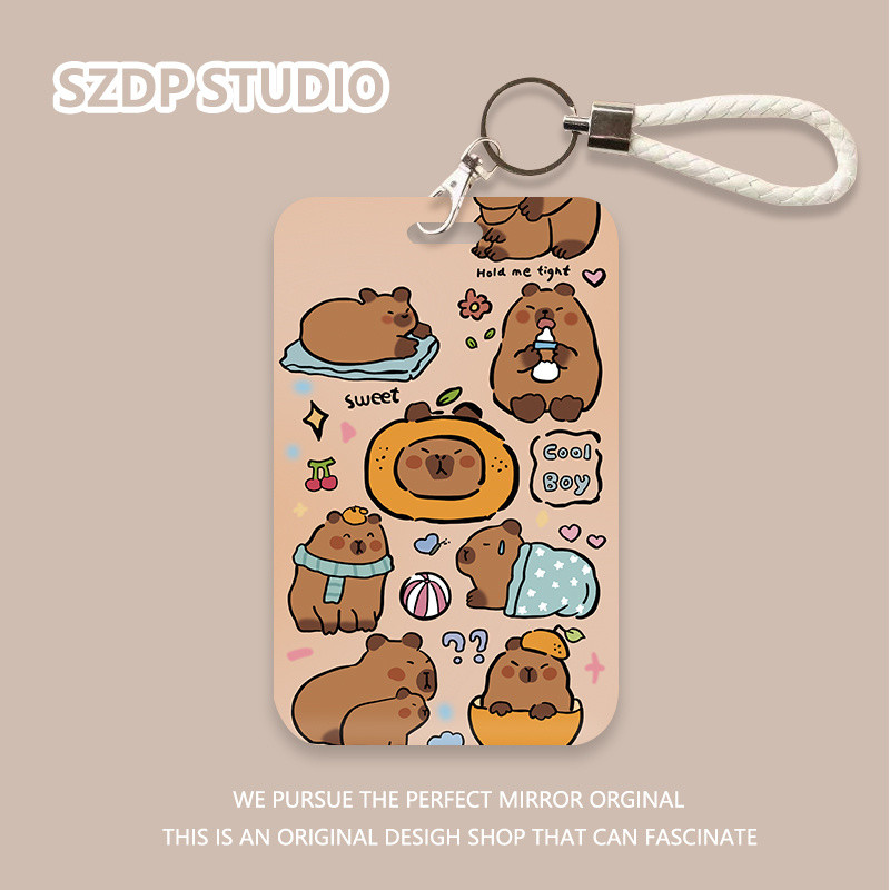 

ID CARD Penutup pelindung gantungan kunci all-in-one pola Kabbalah layar penuh lucu kartun Korea penutup pelindung kartu bank penutup pelindung kartu ID kartu bus