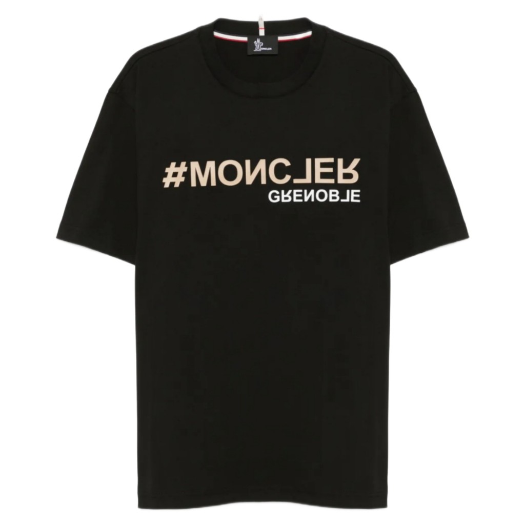 Moncler Grenoble Logo Gold Black / Kaos Branded Original