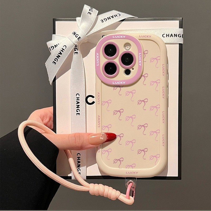 Casing ponsel Pita berwarna pink Kompatibel Untuk VIVO case -VIVO Y02 Y20S Y03 Y15S Y17 Y17S Y20 Y21