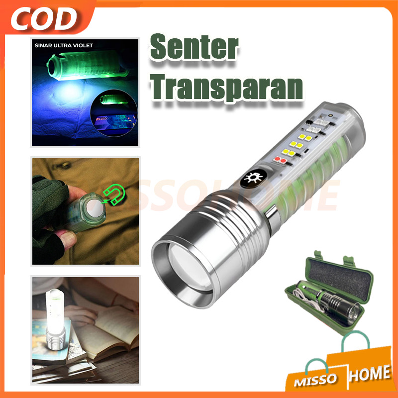 Senter Transparan/Senter Transparan Flashlight/LED Flashlight
