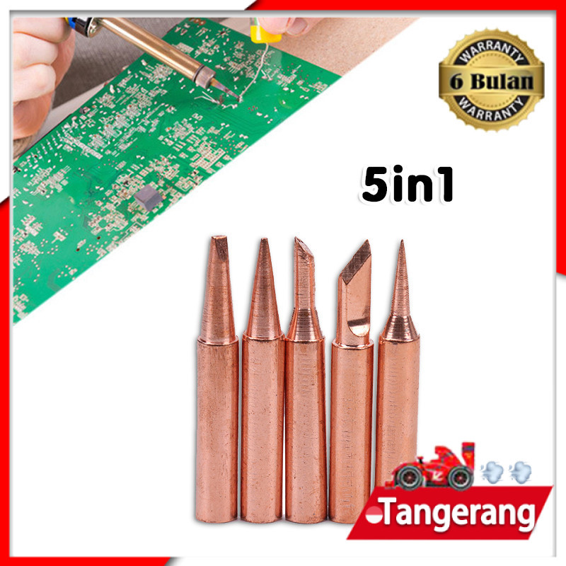 5 in 1 Mata Solder Tembaga Tips Besi Solder Mata Solder Station 900M