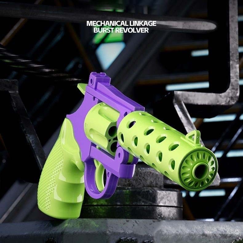 Pistol Revolver/Hubungan Mekanis/Pistol Peluru Lembut Ejeksi Tembakan Kontinu Manual/Simulasi Elang 