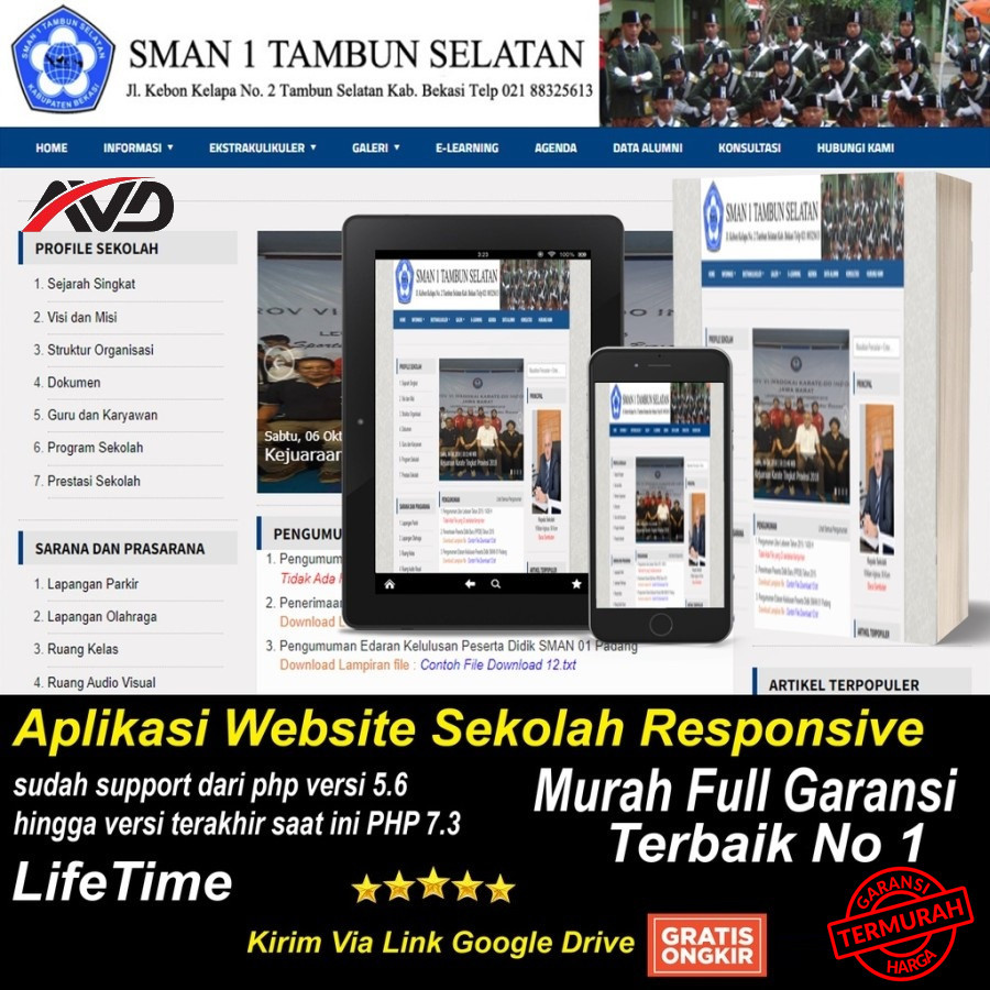 Aplikasi Website Sekolah Responsive Berbasis Website
