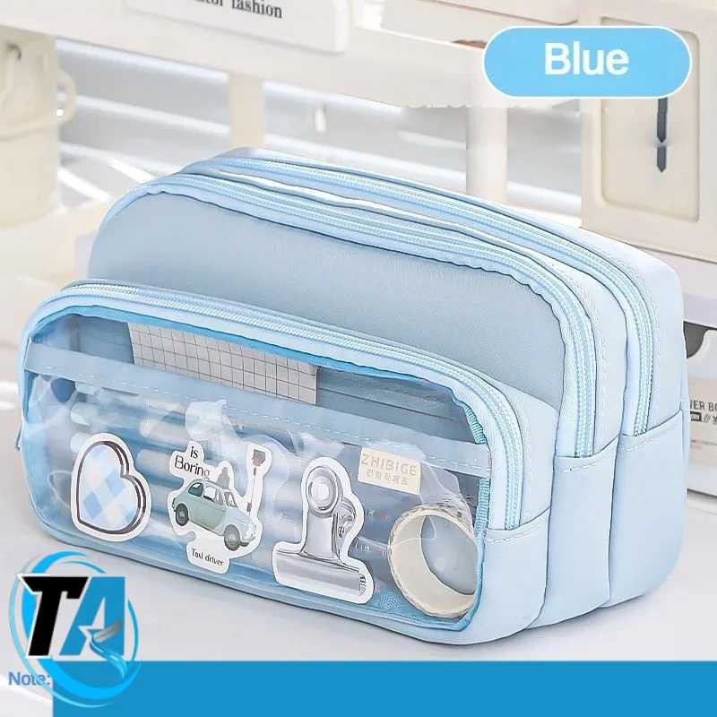 

ZHIBIGE Tempat Pensil Multi Layer Pencil Case Compact Pouch Stationary - ZH21
