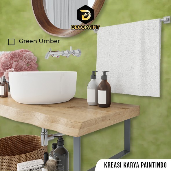 

best -Deco Color Green Umber | Pewarna Cat Dekoratif Hijau Cerah
