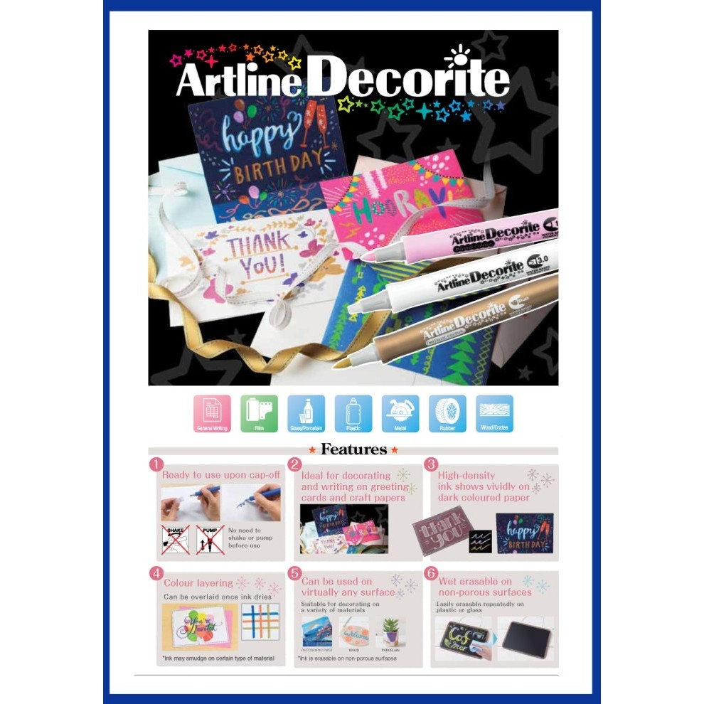 

best -SPIDOL ARTLINE DECORITE BRUSH PASTEL COLOURS SET EDF-F/4PSH1