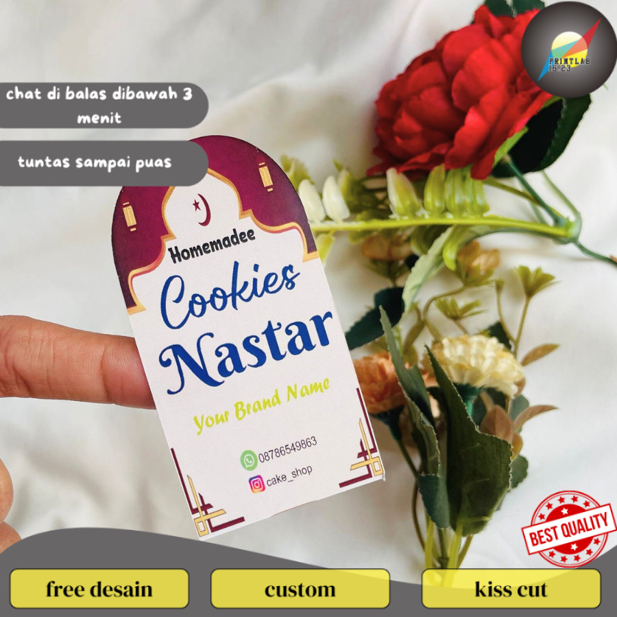 

PrintLab STIKER OVAL STICKER KEMASAN TOPLES KUE KERING IDUL FITRI LEBARAN HAMPERS SUDAH CUTTING