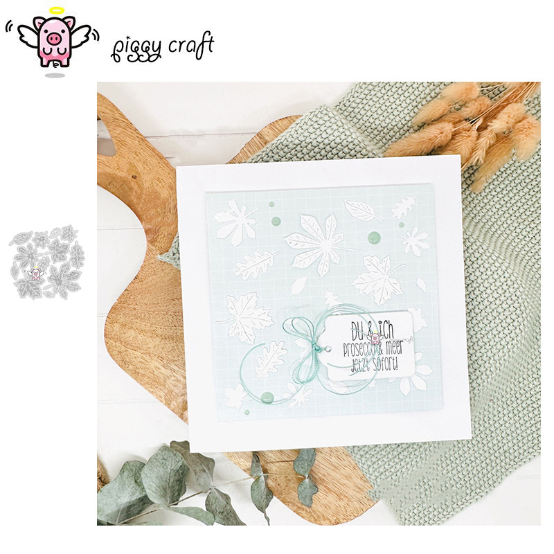 

Piggy Craft metal cutting dies cut die mold Maple leaf decoration Scrapbook paper craft knife mould blade punch stencils dies