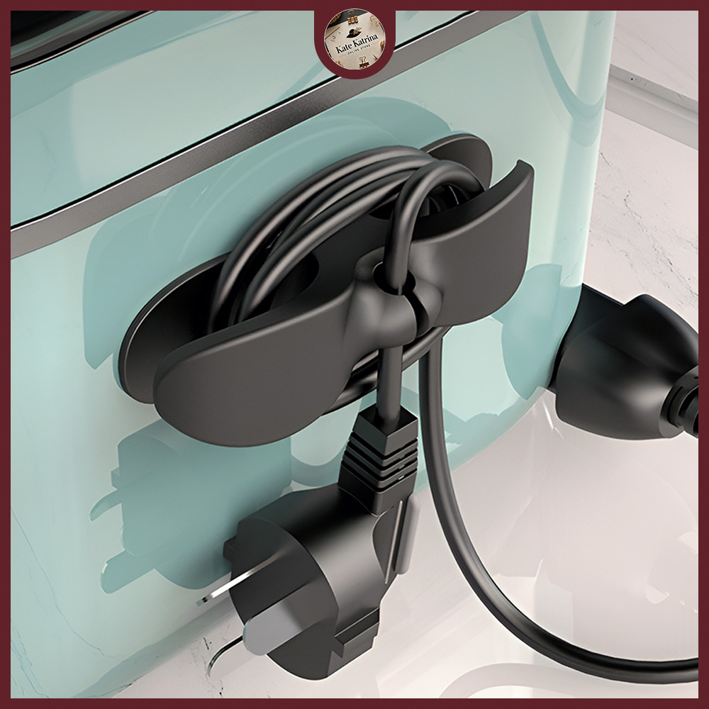 KK Cable Holder Organizer Klip Gulungan Kabel Tempel Kabel Holder Pita