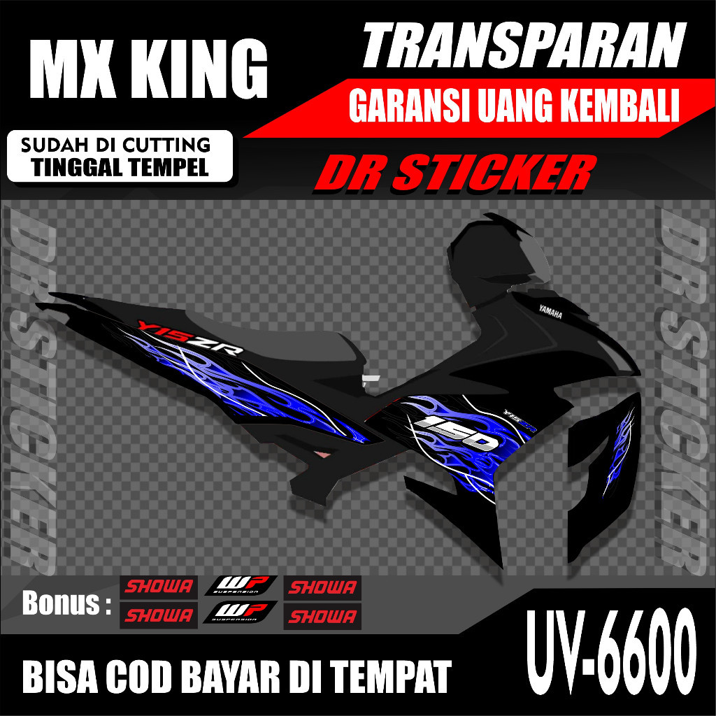 STICKER API JUPITER MX KING 150 - STRIPING TRANSPARAN JUPITER MX KING UV-6600
