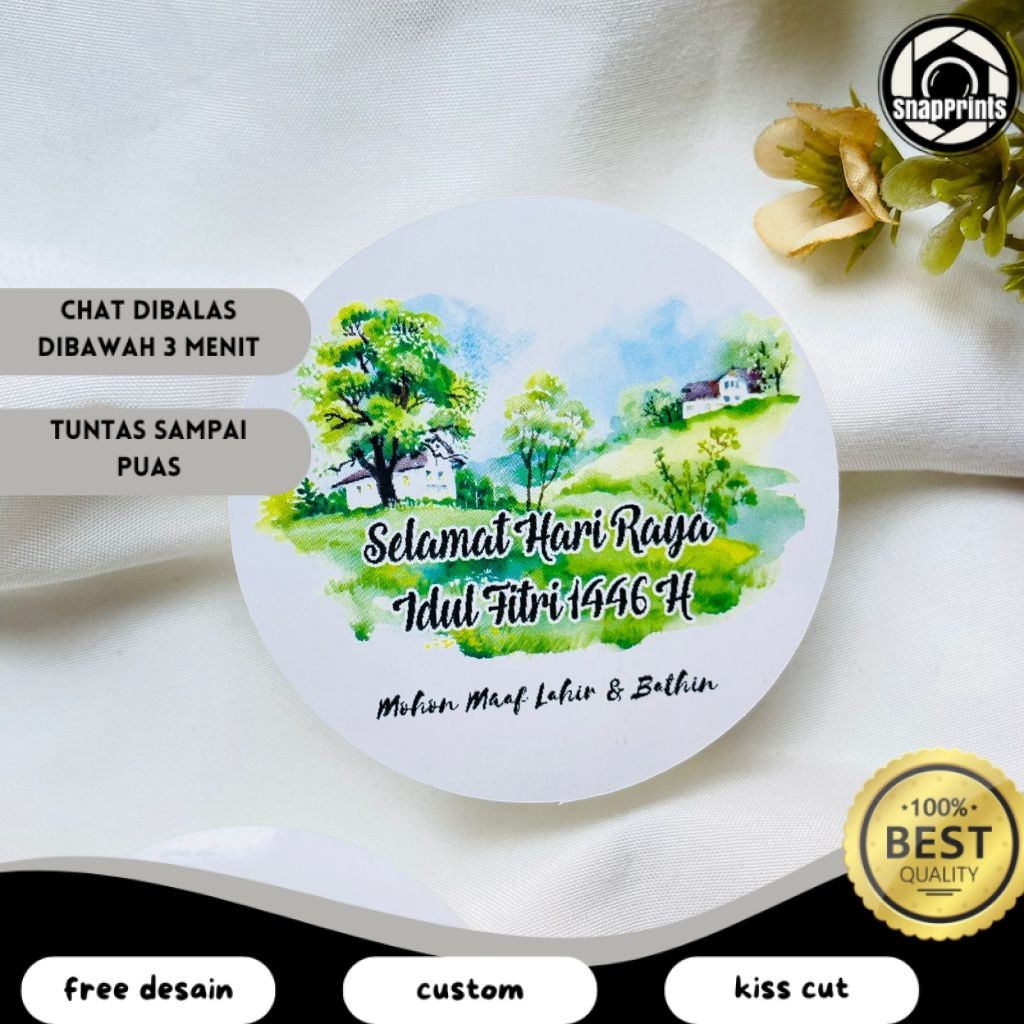 

SP 2-4 Cetak Sticker Label Bulat Idul Fitri Stiker Lebaran Toples Label Kue
