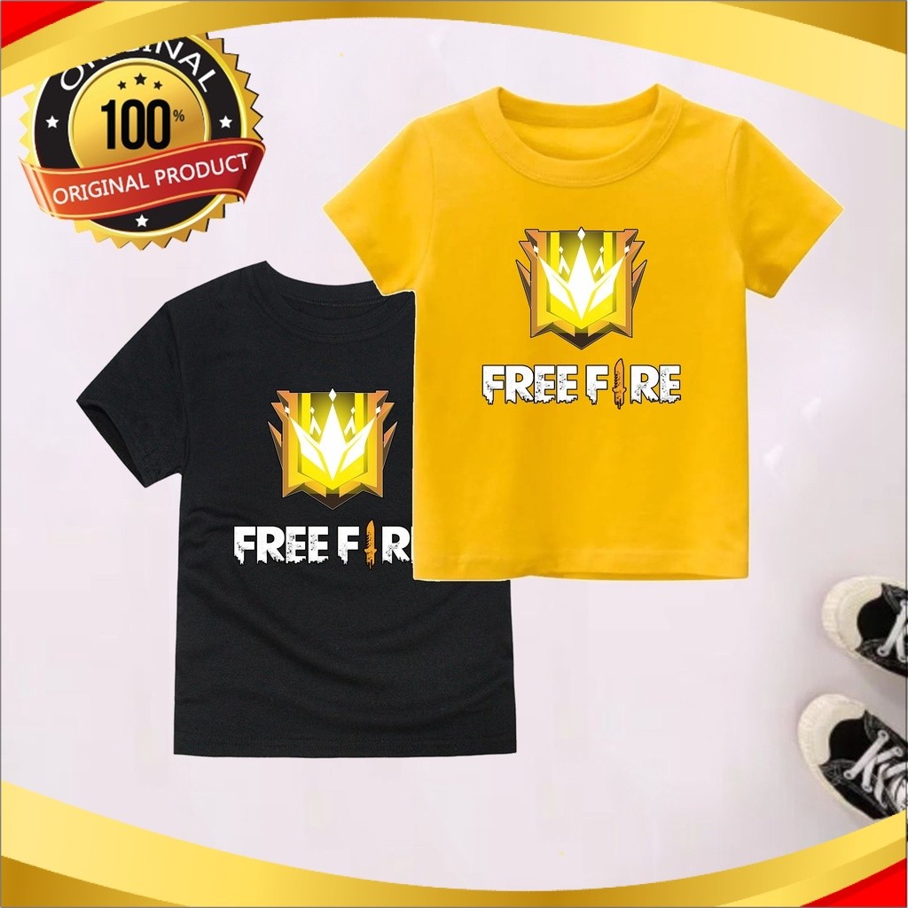 MD - Kaos Anak FF Motif Grand Master Baju Anak Free Fire Laki Laki Dan Perempuan Fashion Kids 13 A6