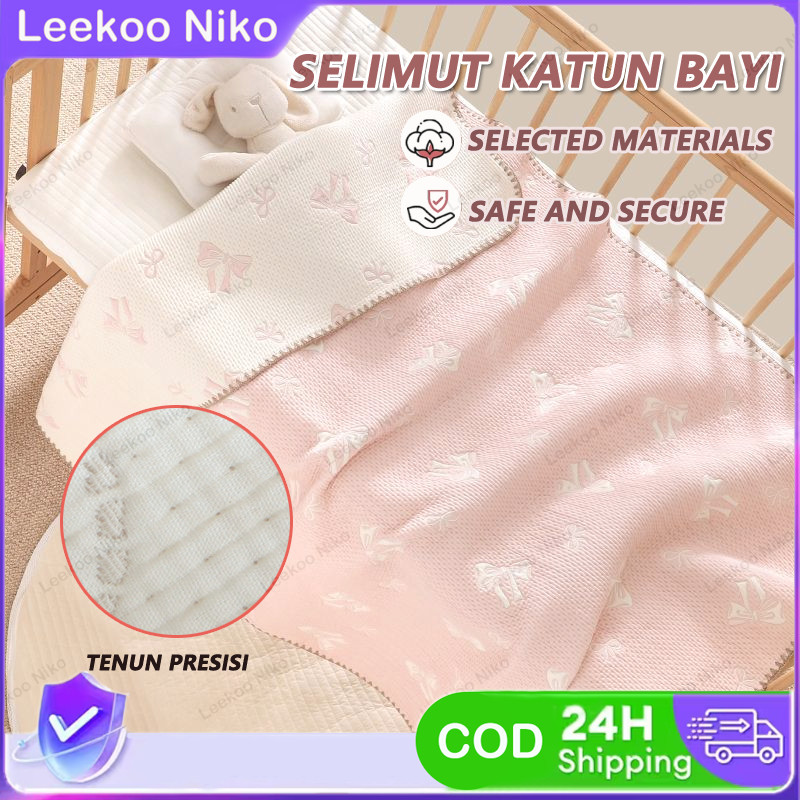 Blanket Selimut Bayi Premium/ Multifungsi BowPink Blanket/Bayi Bamboo Bubble Korean Baby Blanket Sel