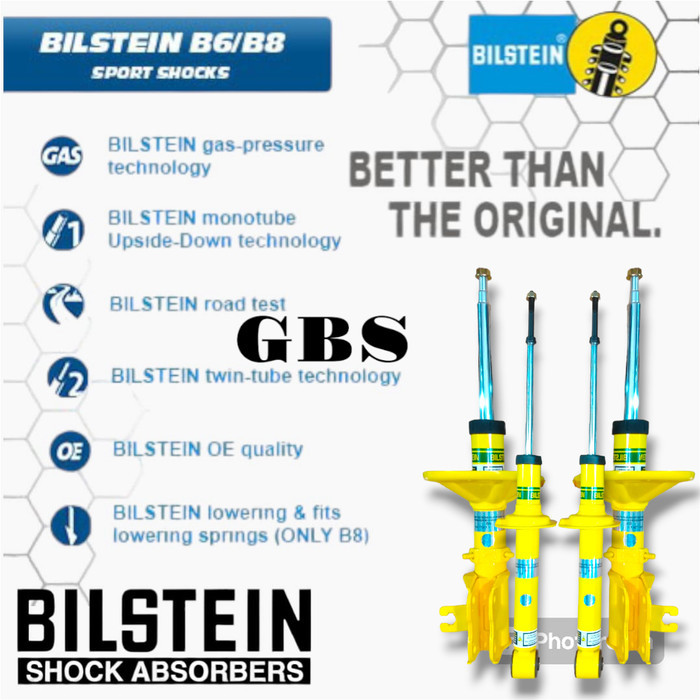 Shock Breaker/Shock absorber Toyota Starlet kotak depan dan belakang Bilsten b6 original germany