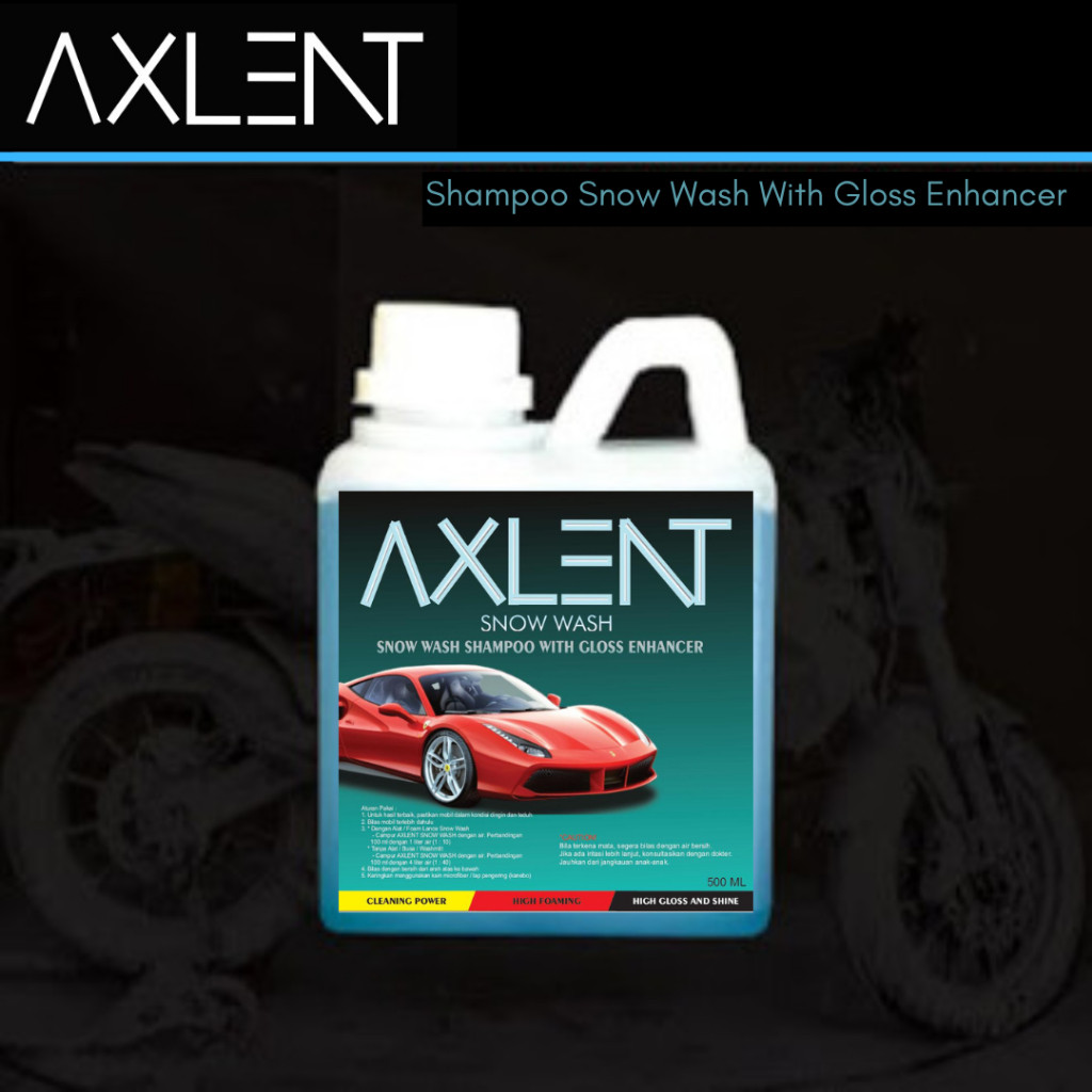 AXLENT SNOW WASH Sabun Shampo Motor Salju 500 ml