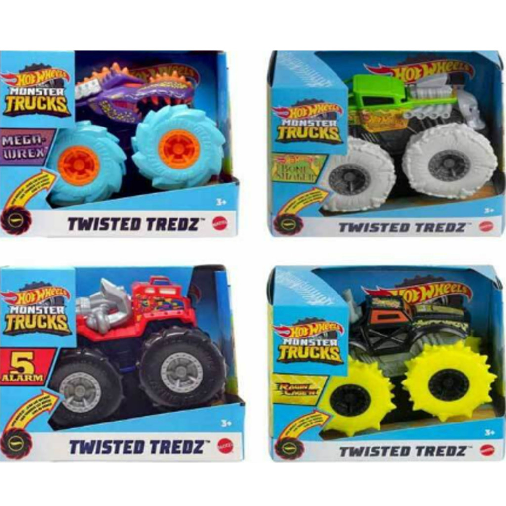 HOT WHEELS Monster Trucks [ORIGINAL] MATTEL Entertaiment Ninja Turtle Twisted Treds Mobil Balap Mobi