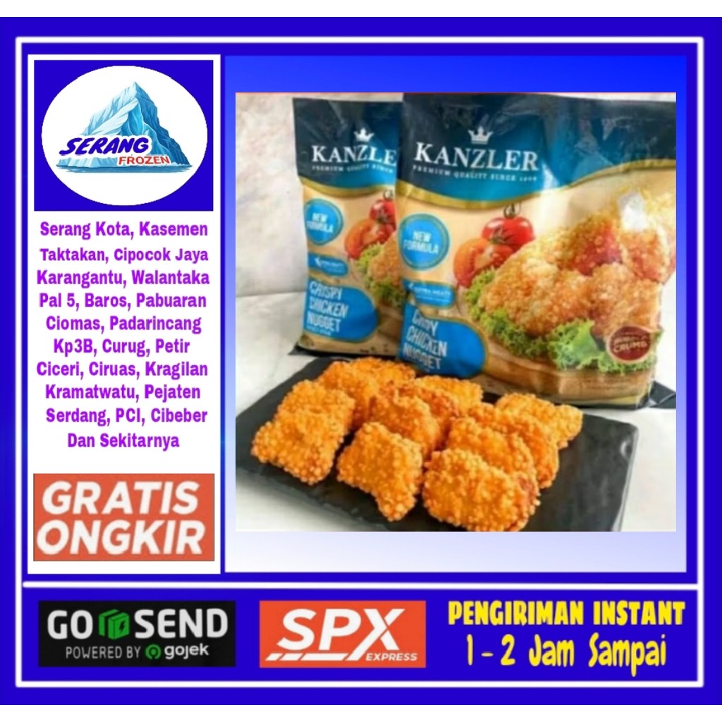 

Nugget Crispy Kanzler 450g, Nugget,Naget krispi, Serang Frozen