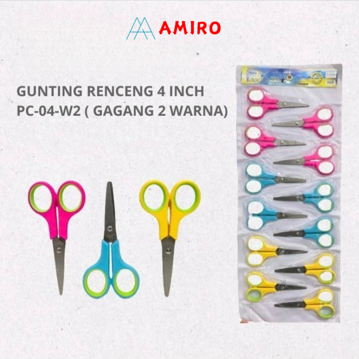 

(1renceng=12pcs) Gunting kertas renceng warna scissors kain harga murah kuat stainless tajam JunDW
