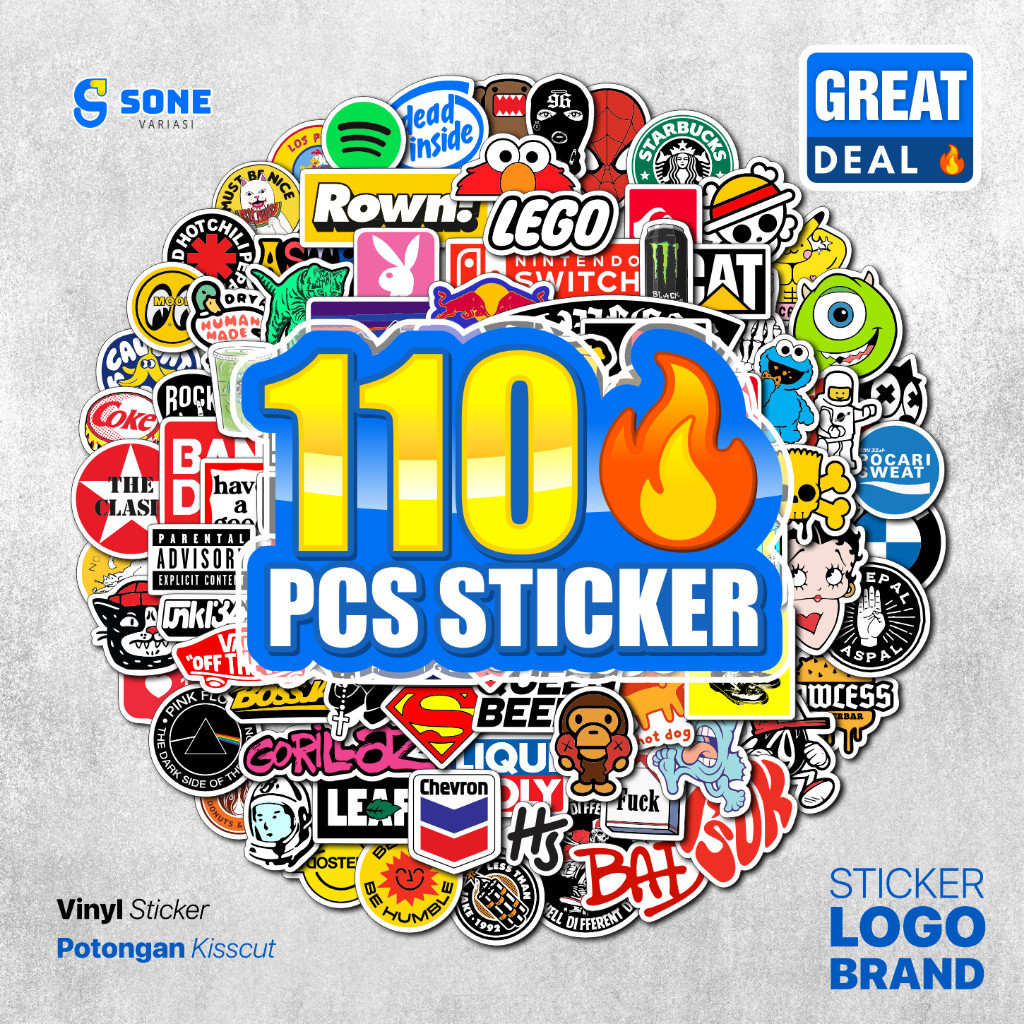 

Stiker Vinyl Hypebeast Waterproof Aesthetic- untuk Laptop, Motor, dan Helm - Paper Stationery Pack