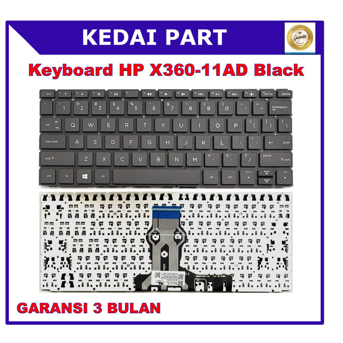Keyboard Hp Pavilion X360-11AD 11-AD018CA 11-AD019TU 11-AD022TU Putih - Black