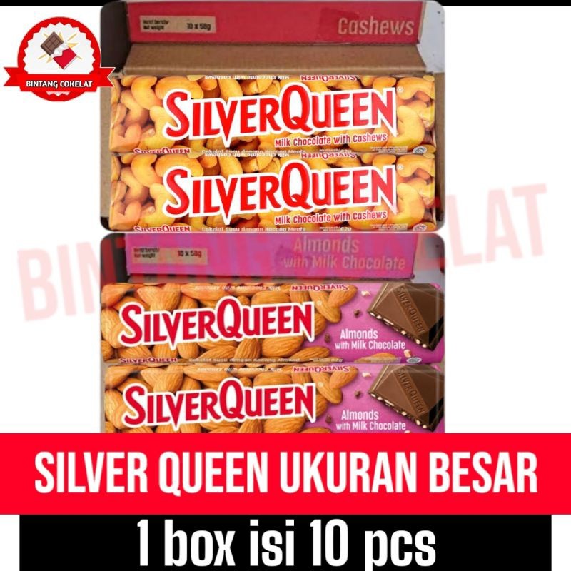 coklat silverqueen 1 box 55 gram cokelat valentine