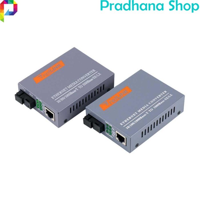 Sepasang Konverter FO to Lan Gigabit Fiber Optic Ethernet Media Converter 1000Mbps