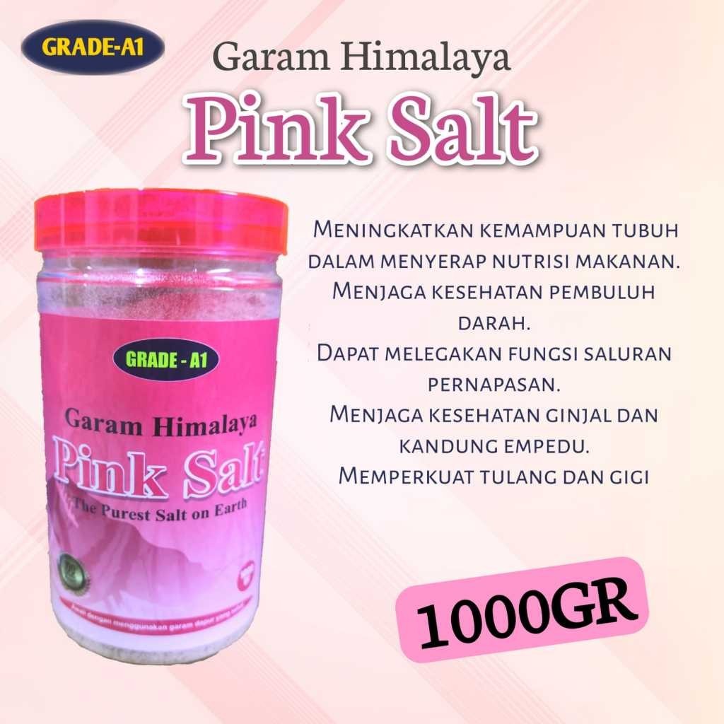 

Garam Himalaya Pink Salt Grade-A1 Organik Original Kemasan 1Kg/1000gr