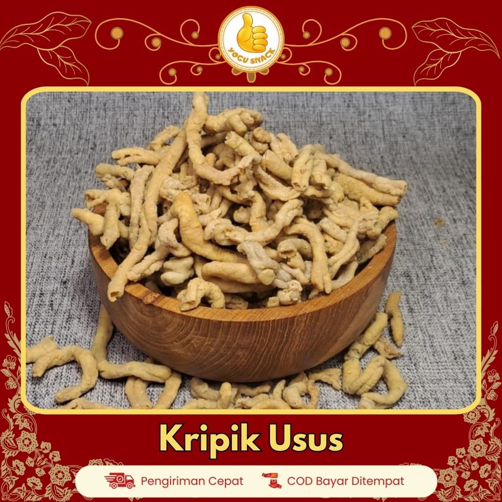 

Yogu Snack Keripik Usus Ayam Crispy Varian 250gr | 500gr Rasa Gurih Asin