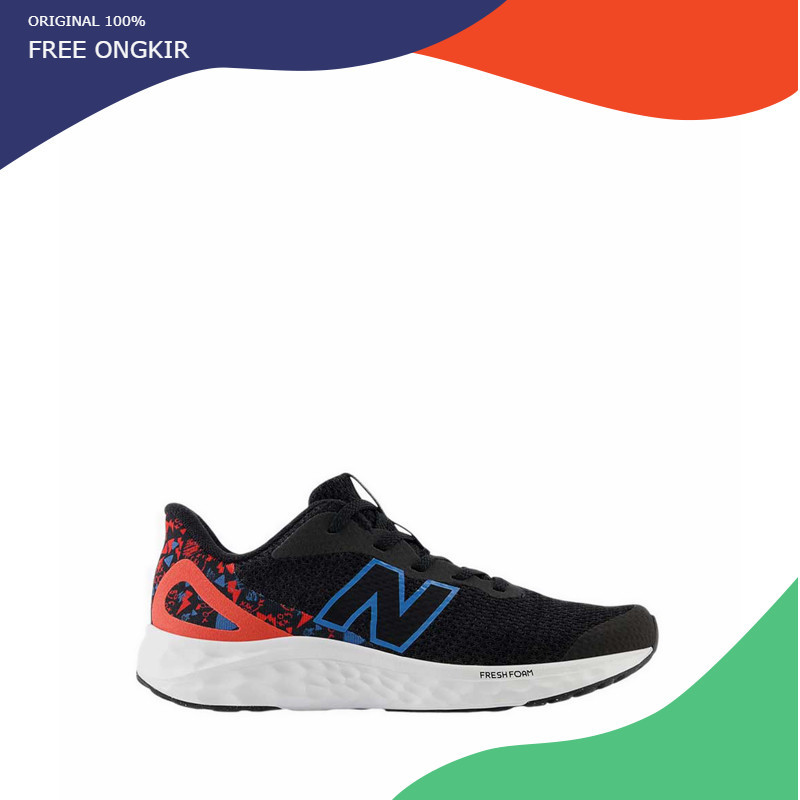 Sepatu NB Fresh Foam Arishi v4 Boys Running Shoes - Black HX