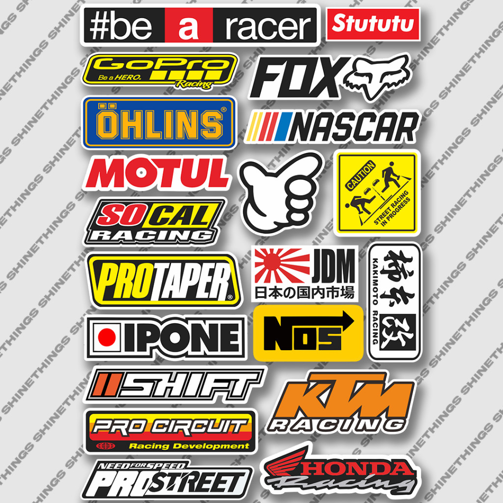 

sticker helm jdm pack anti air aesthetic || stiker motor helm racing