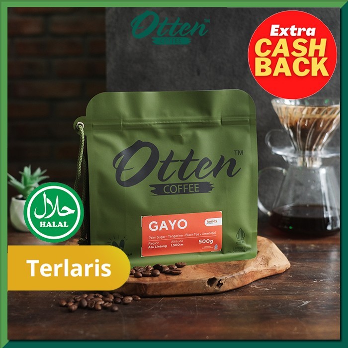 

Kopi Arabica Aceh Gayo Honey Process 500g - Otten Coffee - Medium Fine