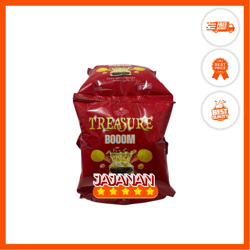 

Ciki Hadiah Treasure Booom Corn Balls Snack 1 Renceng isi 10 pcs x 18gr Jajanan Termurah