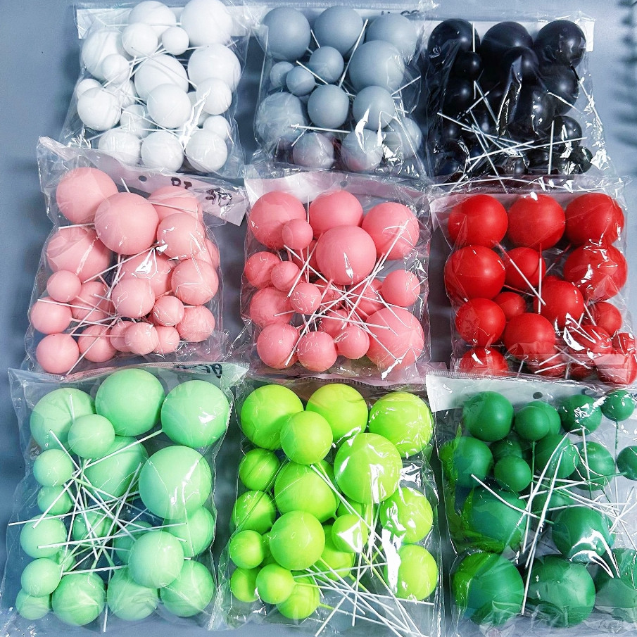 HIASAN KUE ULANG TAHUN BOLA BUBBLE / HIASAN CAKE ULANG TAHUN BOLA BUBBLE / TOPPER BOLA BUBBLE, GLITE