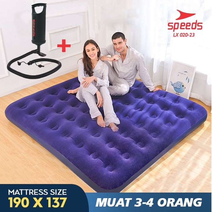 NEW SPEEDS Kasur Angin Matras Tiup Lipat Air Bed Kolam King Size Orang Dewasa Single Double Tidur 02