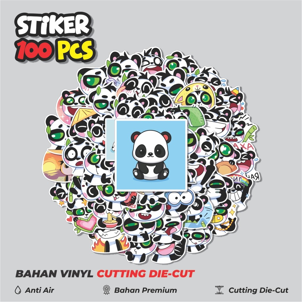 

Terbaru! 50 pcs Stiker Hewan Baby Panda Kawai Dekorasi Lucu Kreatif untuk Notebook, Skateboard, HP